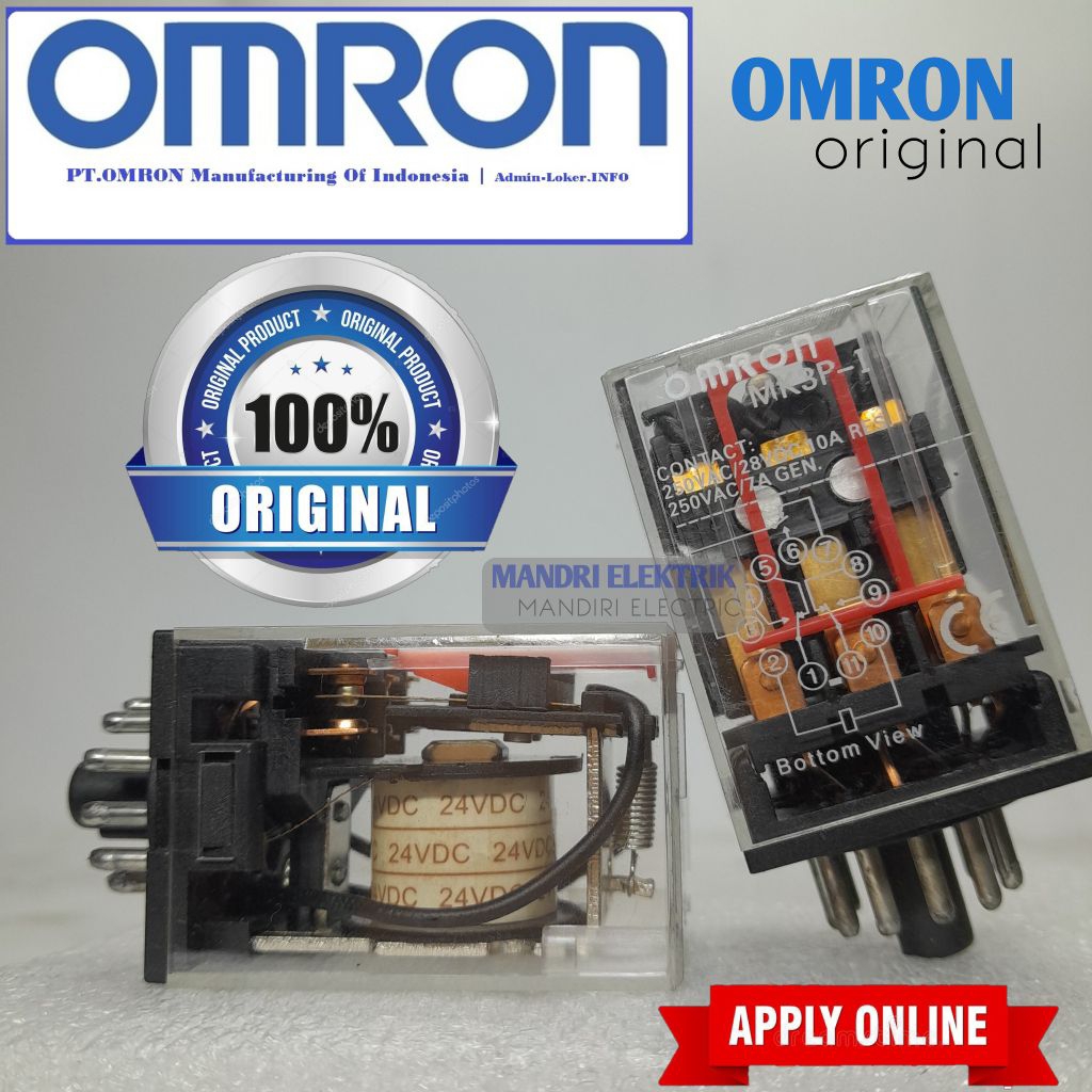 Omron relay mk3p-i mk 3p mk3 24vdc 10a 11pin original