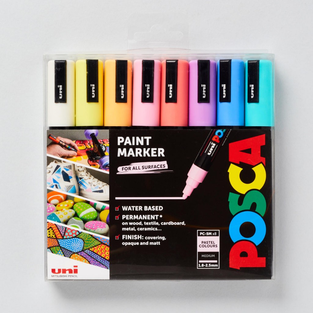 Uni Posca Marker Pastel Colours Set of 8 | Uni Posca | Posca