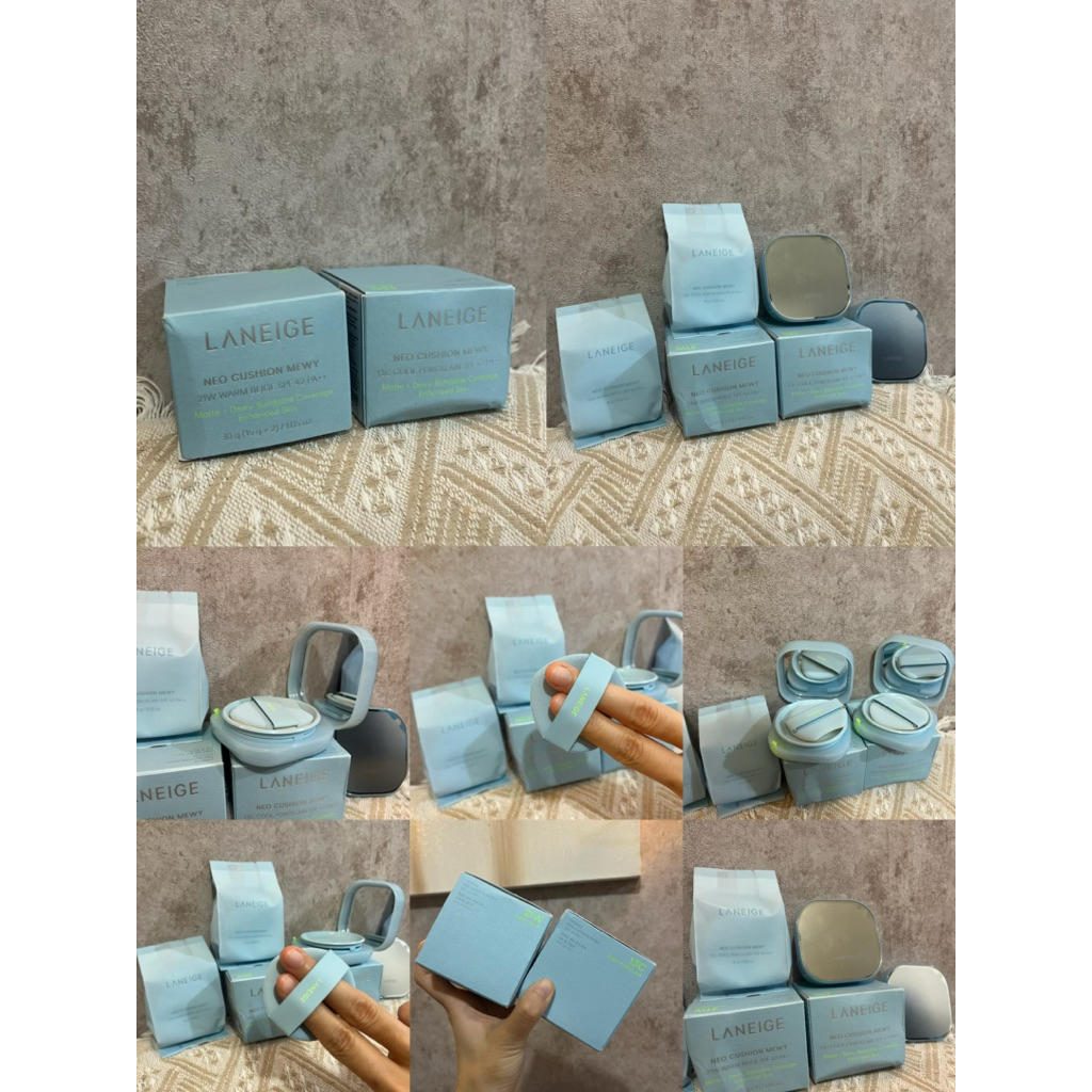 [NEW LAUNCH] BUNDLE PACKAGE: LANEIGE NEO Cushion Mewy 13C Cool Porcelain + 21W Warm Beige 15G + Refi