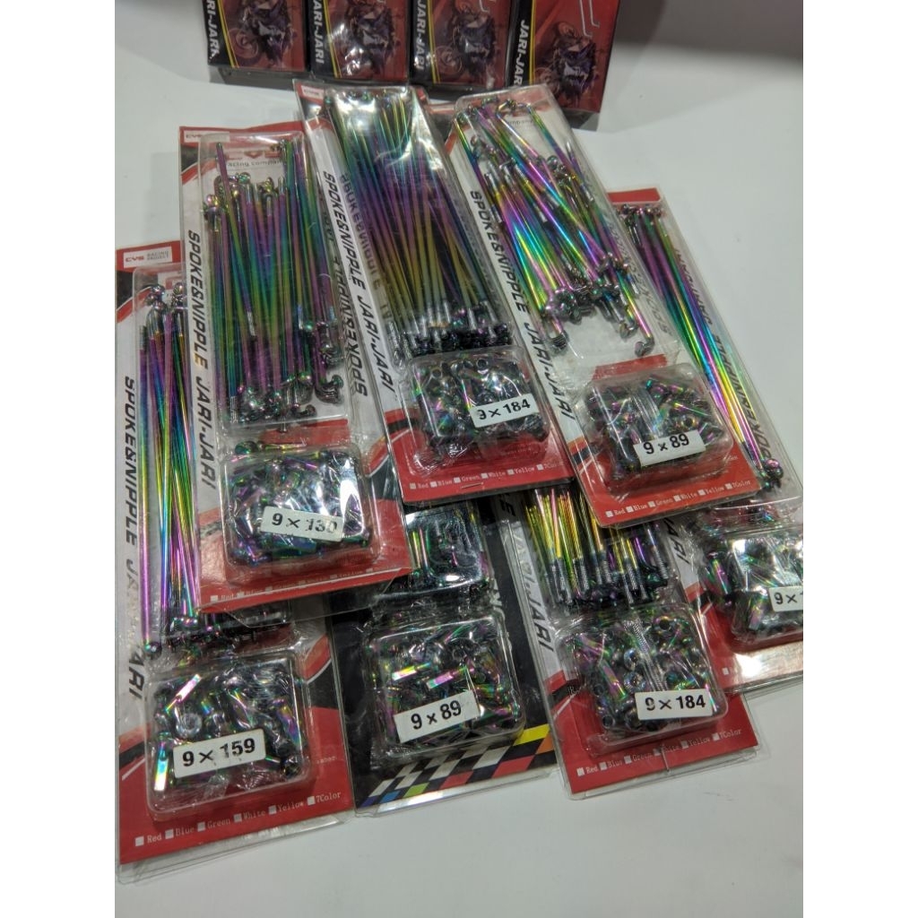 Jari/Ruji Variasi Ring 17 Warna Pelangi/Rainbow Semua Motor Khusus Ring Vleg 17 Harga Sepasang Depan