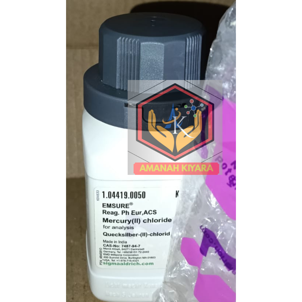 Hgcl2 , Hg klorida, Mercuric Chloride, Merck 1.04419. ecer 1 gr