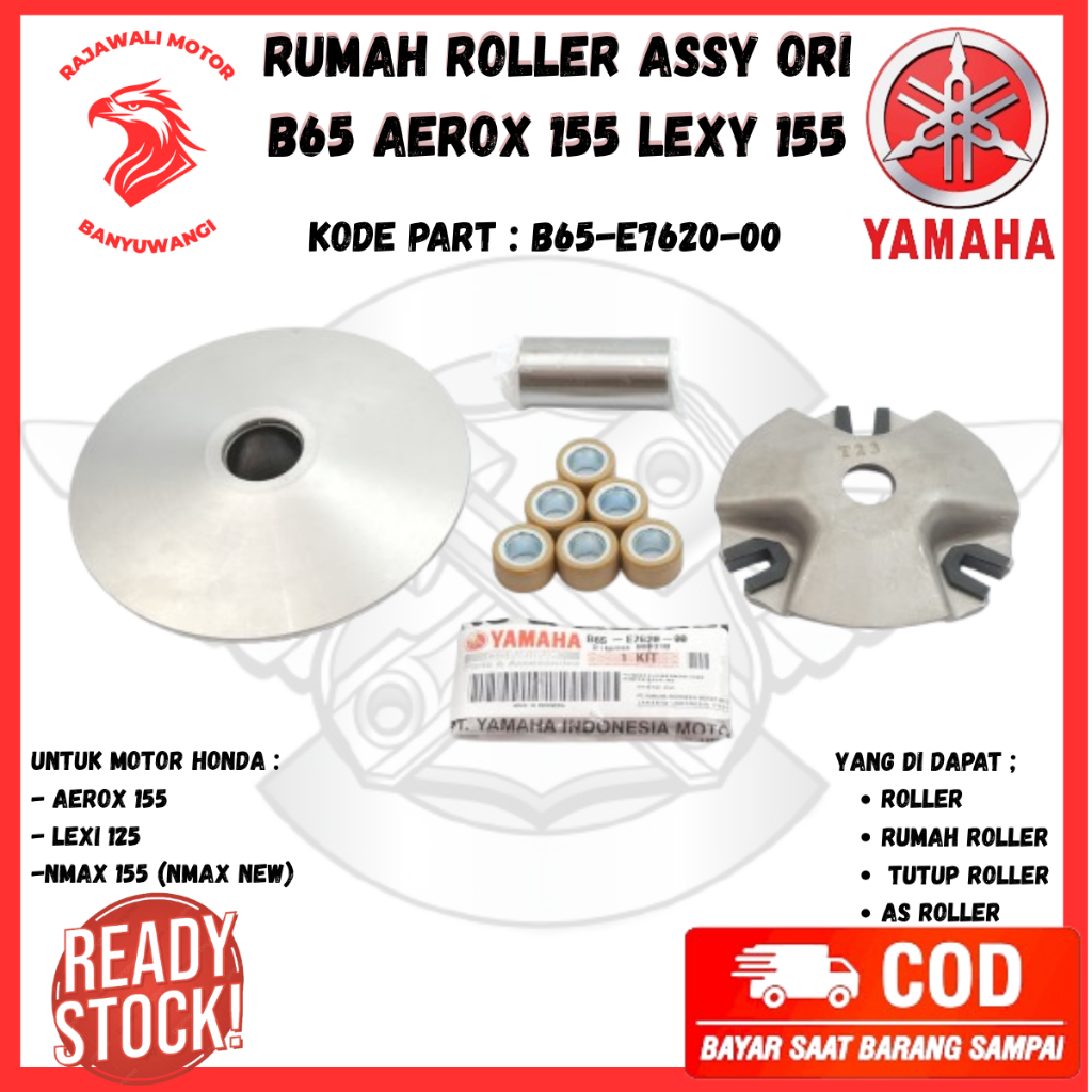 Rumah Roller Yamaha Aerox 155 ori - Rumah Roller CVT Aerox 155 - Rumah Roller Set Lexi 125 - b65