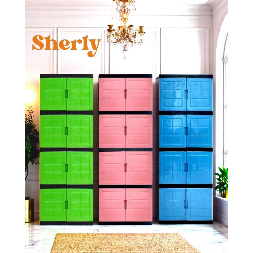 lemari baju plastik 4 susun|lemari baju sherly 4 susun|lemari baju plastik murah