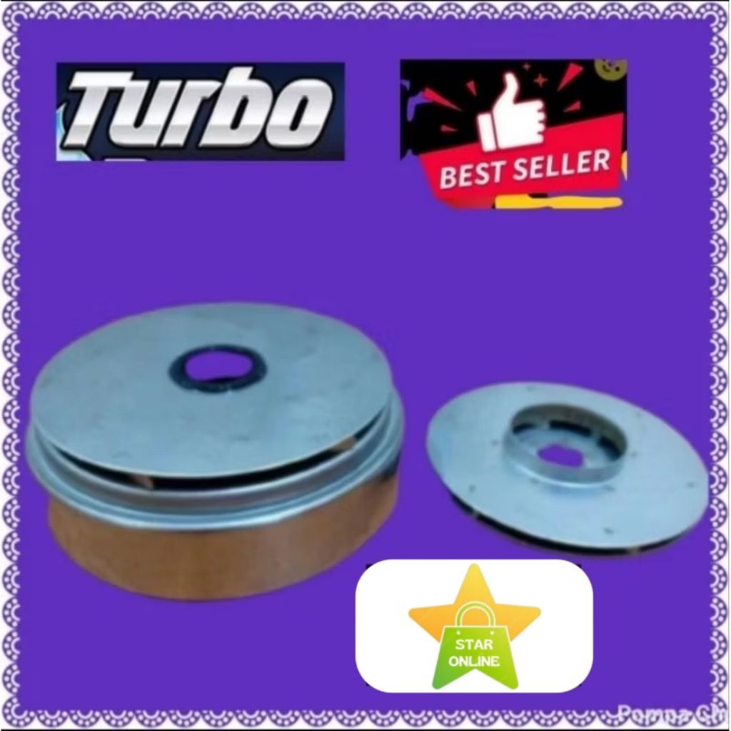 1 set rumah kipas + kipas stainless Turbo 4spm 5-25 pompa satelit pump 3 hp sumoto 4" inch sibel 1ph