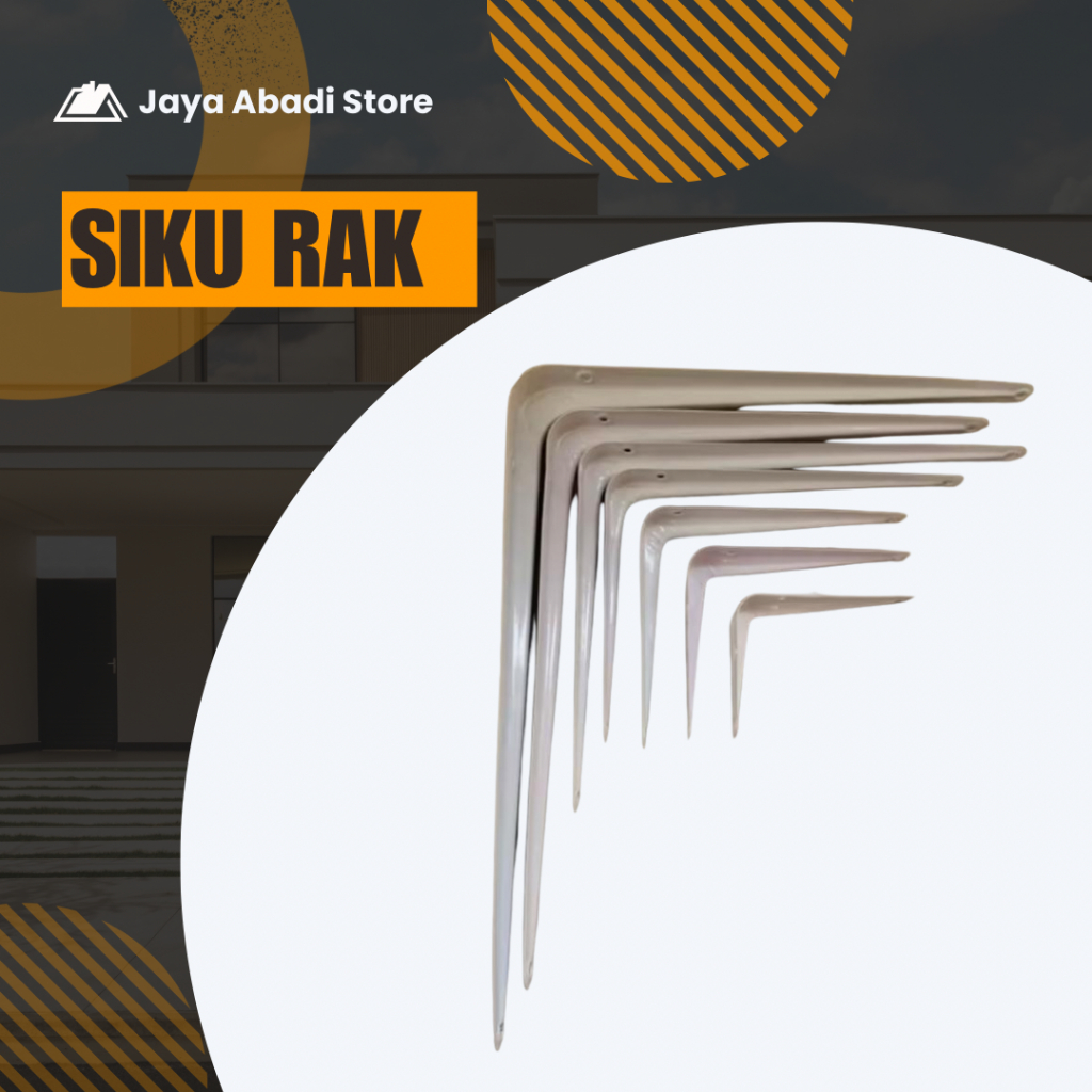 Siku Rak Dinding Besi Buku L Bracket Ambalan