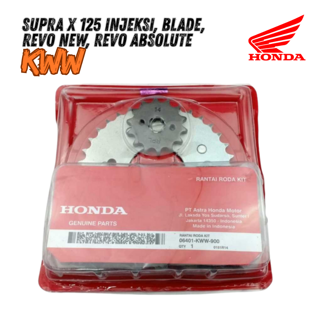 gear set revo absolute - gir set revo absolute depan belakang dan rantai KWW