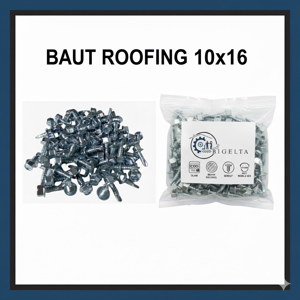 baut skrup roofing 10 x 16 roofing 100 pcs /  baut roofing 10 x 16  lumba lumba
