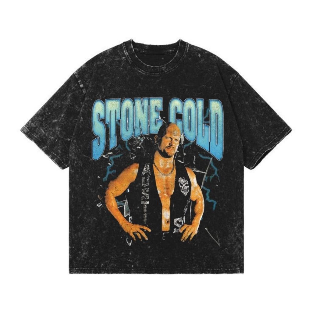 Kaos Stone Cold | Stone Wash  | Kaos Oversize | Vintage | Atasan