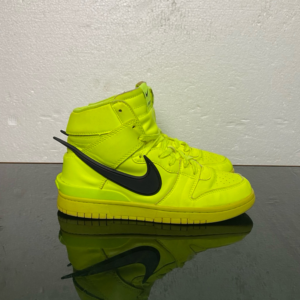 Size 42.5 iNsole 27 Cm Sepatu Sneakers Nike X Ambush Dunk High ‘Flash Lime’