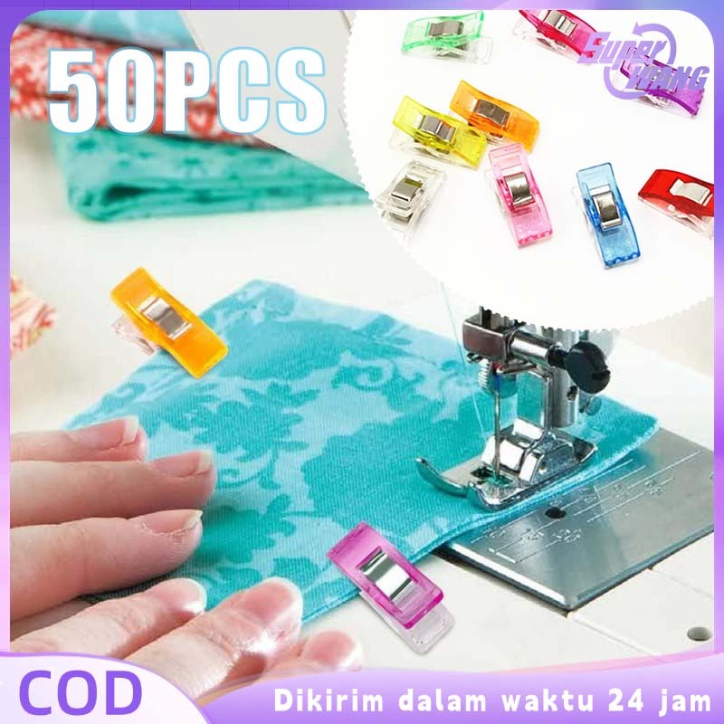 50pcs Klip Penjepit Kain Klip Warna Penjepit Kain Jahitan Penjepit Jahitan Untuk Kerajinan Jahit