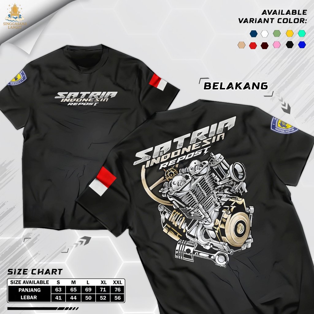Kaos Satria Indonesia Cotton Combed 30s Singgasana - Textile Premium