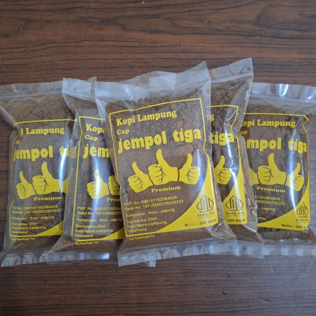 Kopi Lampung Cap Jempol Tiga Enak