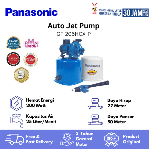 Panasonic Pompa Sumur Dalam Otomatis / Auto Jet Pump - GF-205HCX-P