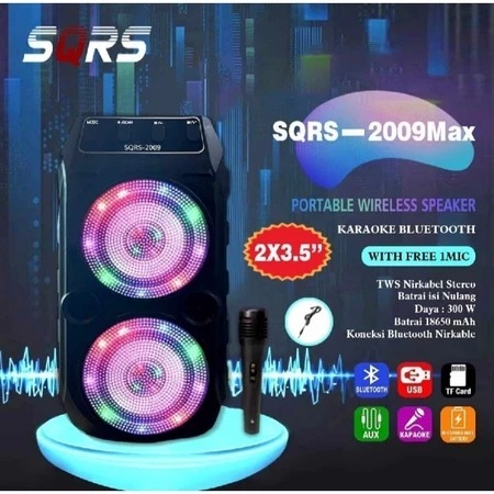 Promo Terbaru Sq 2009 Speaker Bluetooth + Mic Karaoke Sq 2009 Speaker Bluetooth