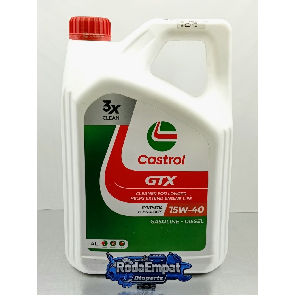 CASTROL GTX 15W-40 SP/CF 4L OLI MESIN MOBIL BENSIN / DIESEL