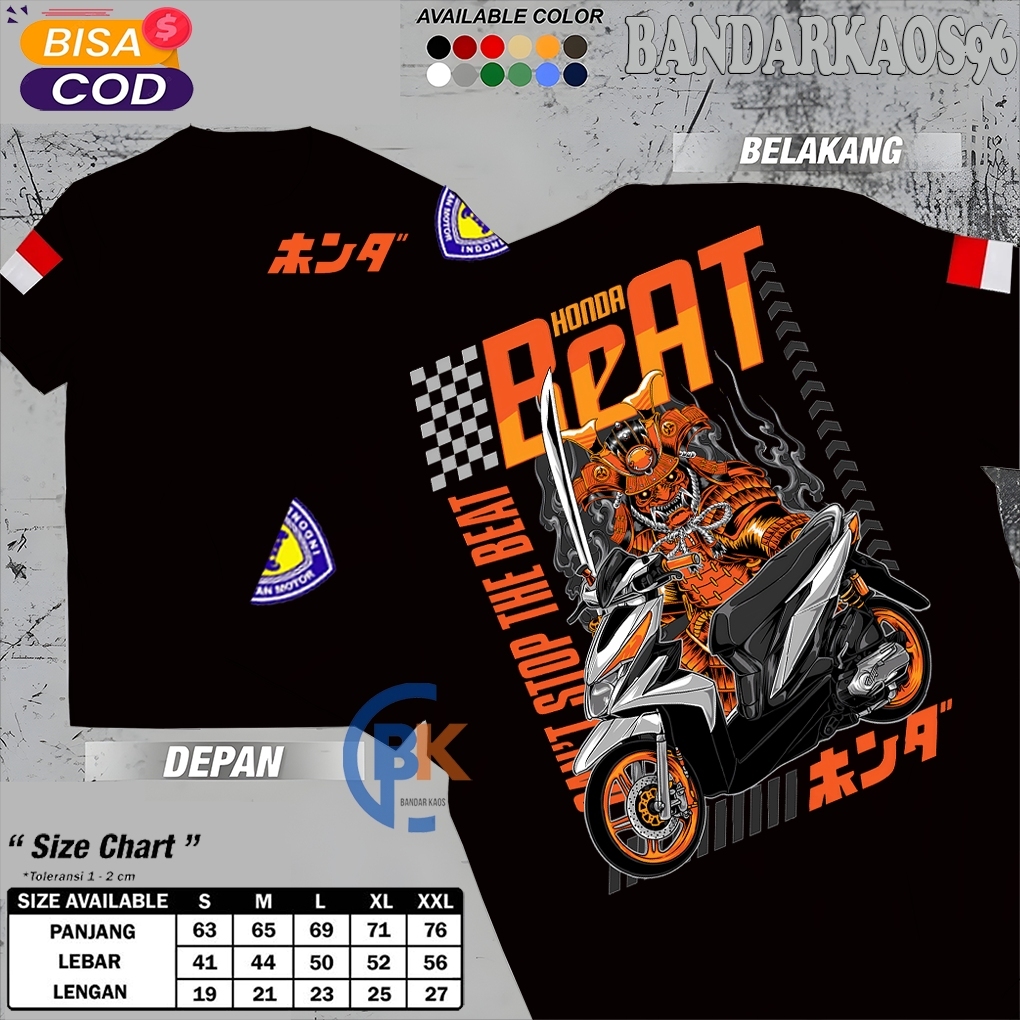 Bandarkaos69 T-SHIRT KAOS HondaBeat KODE KVY KAOS MOTOR BEAT HONDA GANK KAOS TERBARU