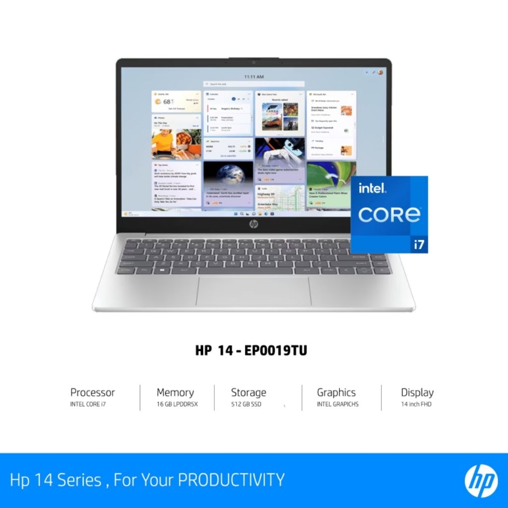 HP 14 EP0019TU Intel i7-1355U - 16GB SSD / 512GB