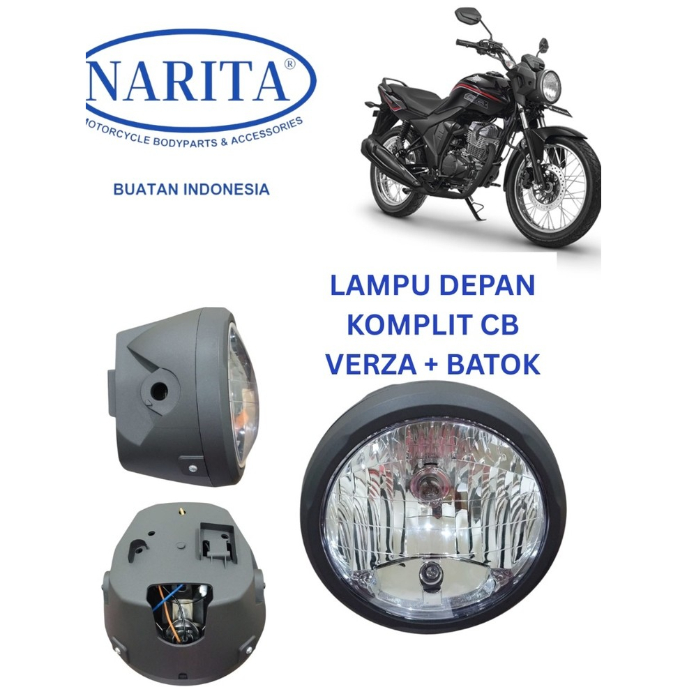 0643340 Lampu Depan Assy + Batok CB 150 Verza/CB Verza