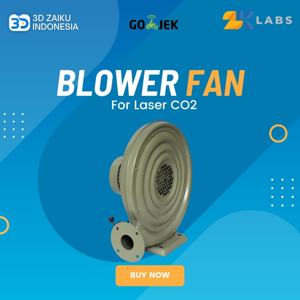 Zaiku CO2 Laser Exhaust Blower Fan Kipas Pembuangan Angin