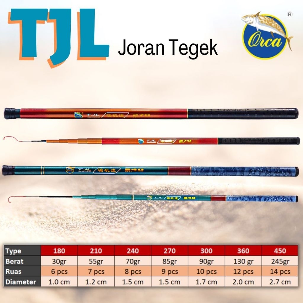 Joran tegek orca TJL 240,270,300,360