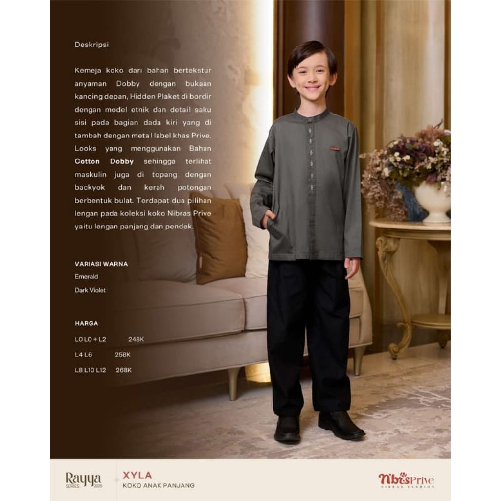 Koko anak dan Koko dewasa lengan panjang nibras