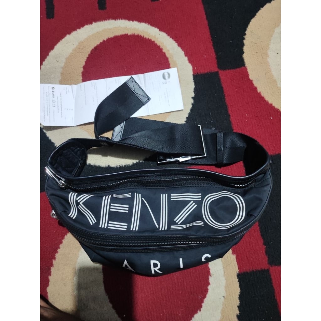 KENZO PARIS REXT WHITE BLACK WAIST BAG