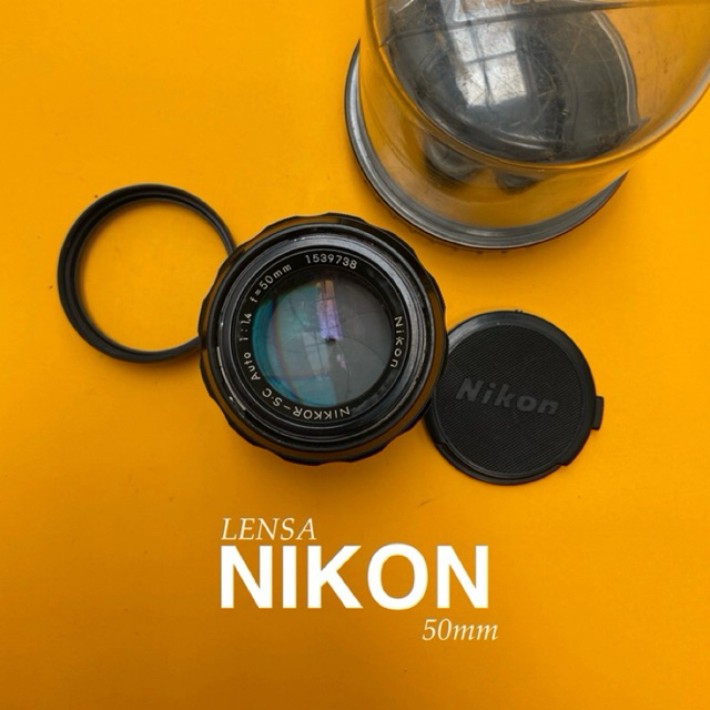 Lensa Kamera Nikon Fix F 50mm Manual Bokeh