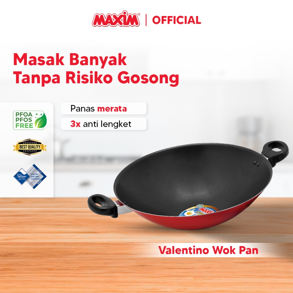 Wajan Penggorengan Teflon Anti Lengket 30 cm Maxim