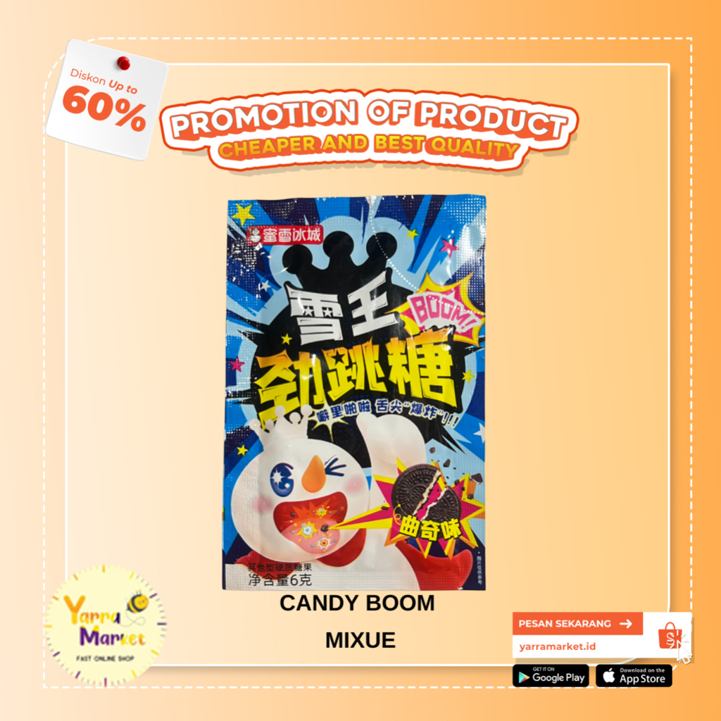 MIXUE SUGAR ROCK BOOM OREO CANDY / PERMEN MIXUE ( 6 gr )