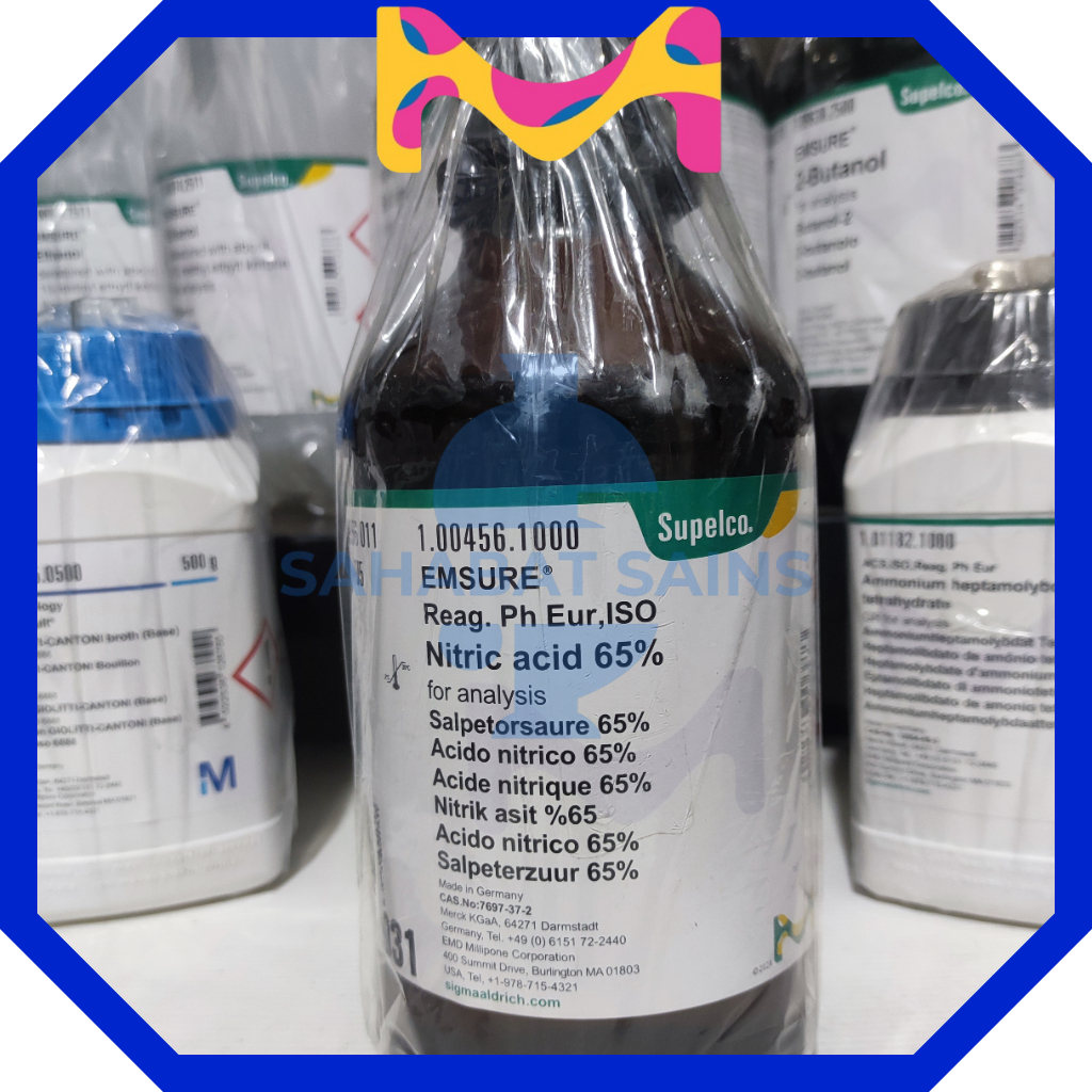 Asam Nitrat Pro Analis 65% / Nitric Acid 1 Liter 100456 / HNO3 Original