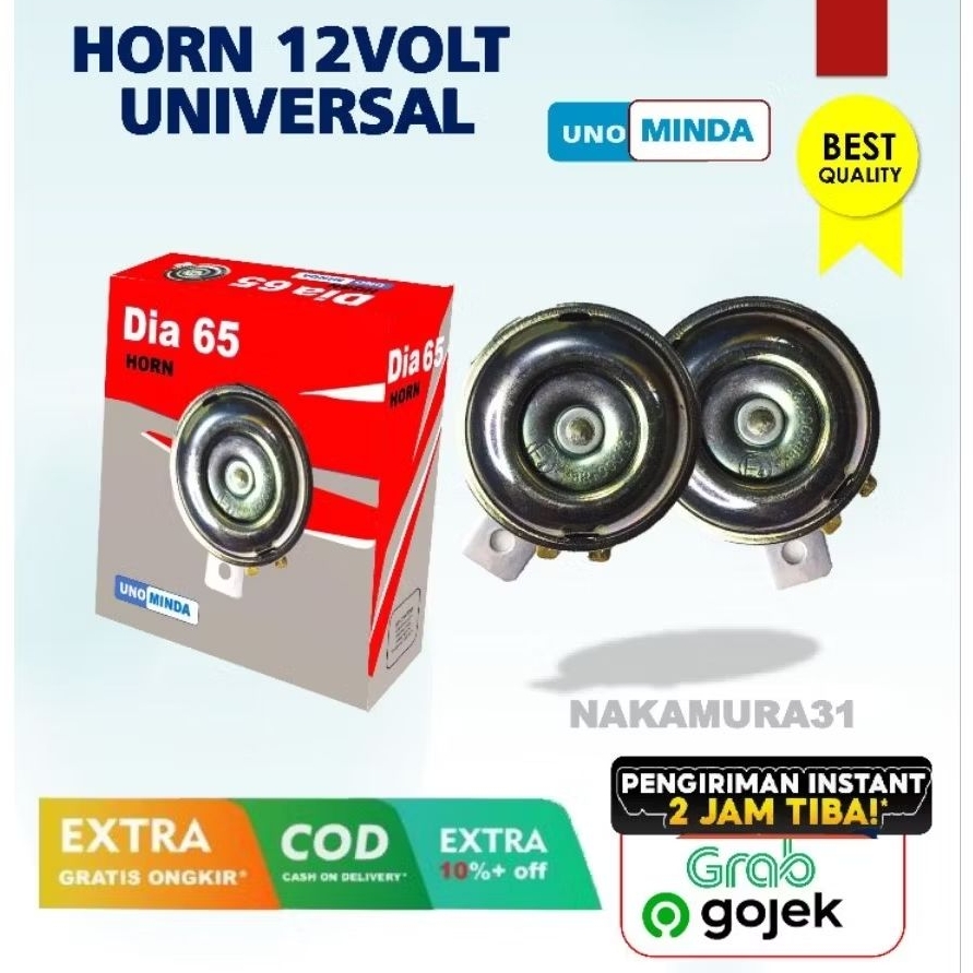 KLAKSON MOTOR HORN 12 VOLT UNIVERSAL UNO MINDA