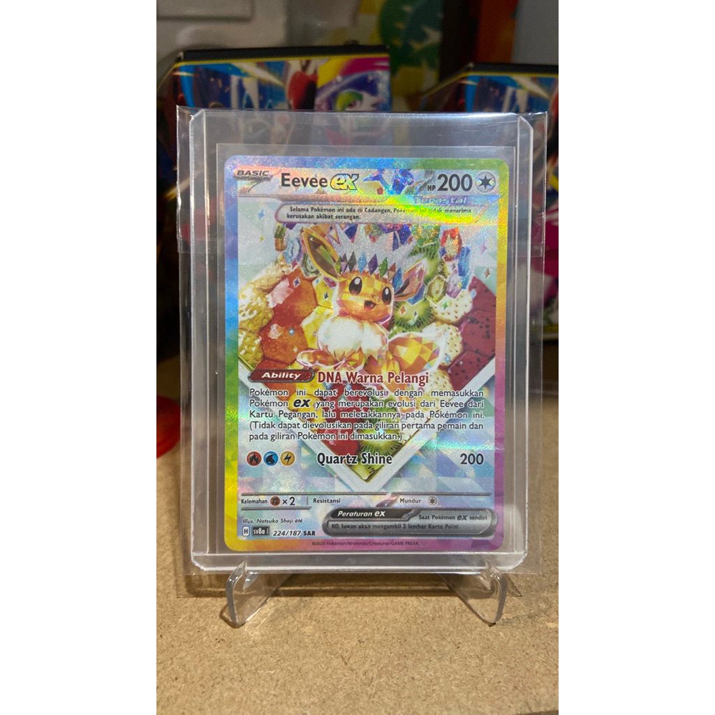 Eevee ex SAR Kartu Pokemon Indonesia Terastal Festival Eevee Kue Cake