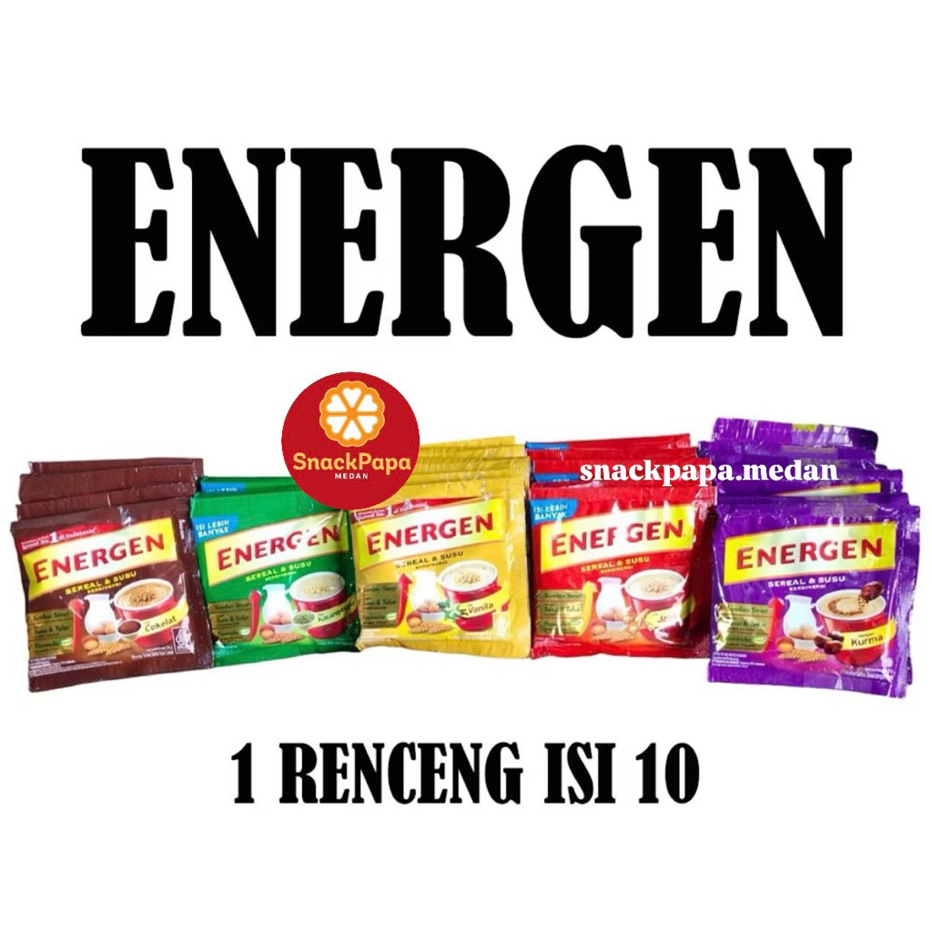 ENERGEN SEREAL & SUSU SEREAL [ 1 RENCENG ISI 10 BUNGKUS @35G] | ENERGEN SEREAL COKELAT | ENERGEN SER