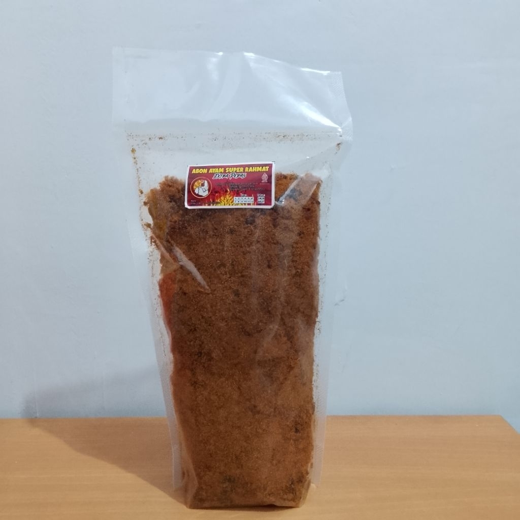 Abon Ayam Super Rahmat Pedas 500g – Abon Ayam Asli Tanpa MSG | Abon Gurih Sehat Rumahan