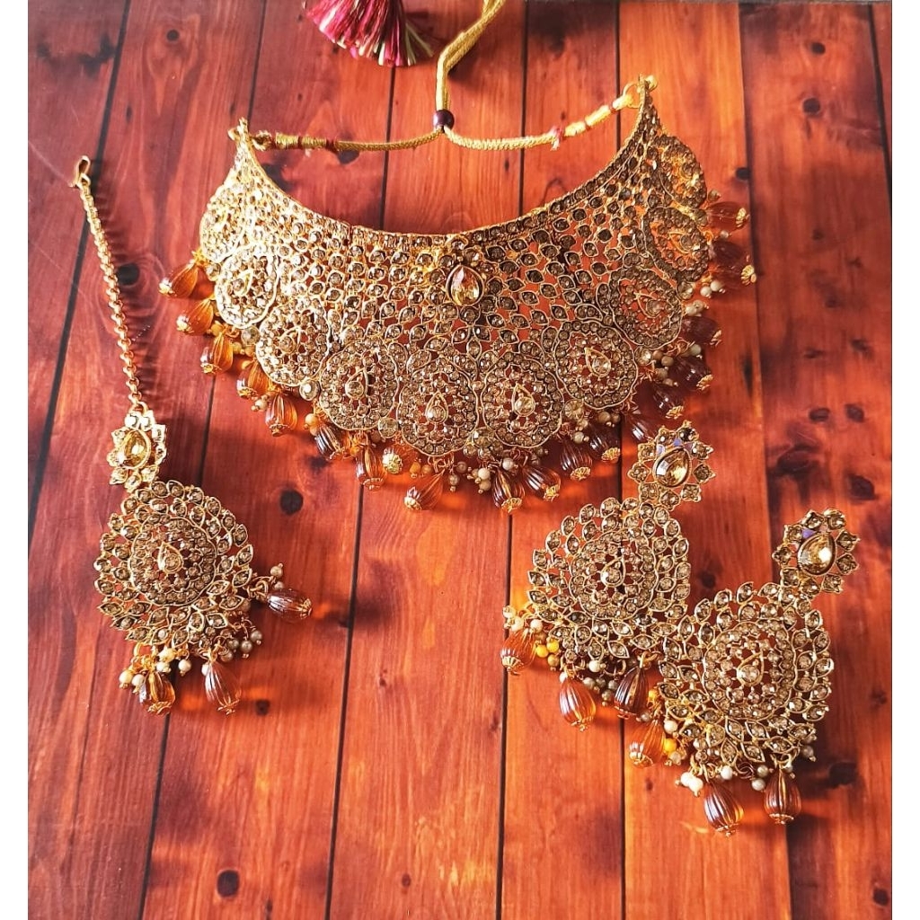 Kalung Coker India-Kalung Pengantin Pesta Ala India