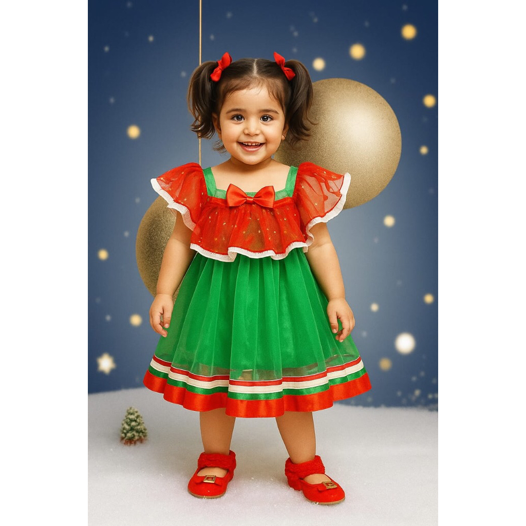Baju anak perempuan/Dres tutu/Dres natal/Dres usia baby-12tahun