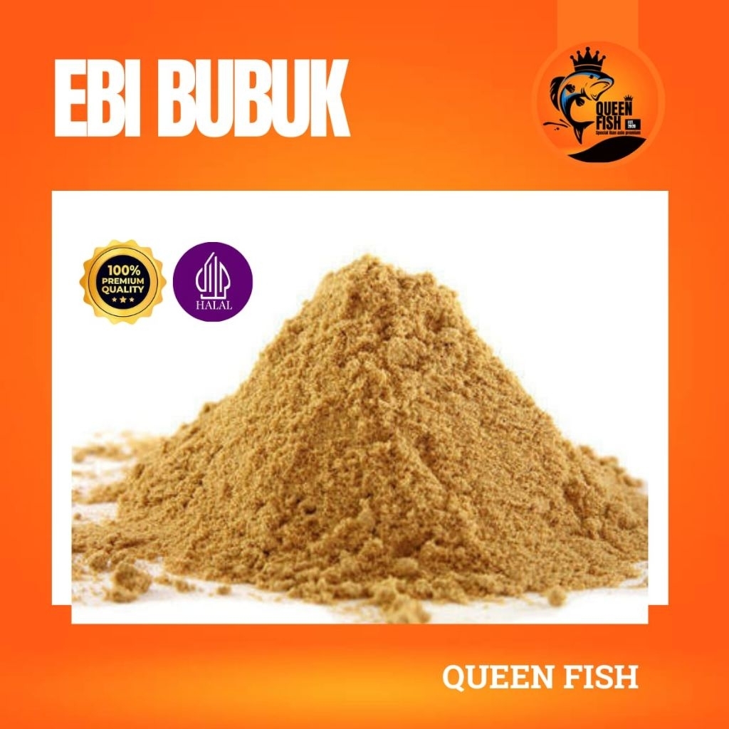 EBI BUBUK/EBI GILING HALUS SUPER 100% ASLI TANPA CAMPURAN QUEEN FISH SPESIAL IKAN ASIN PREMIUM