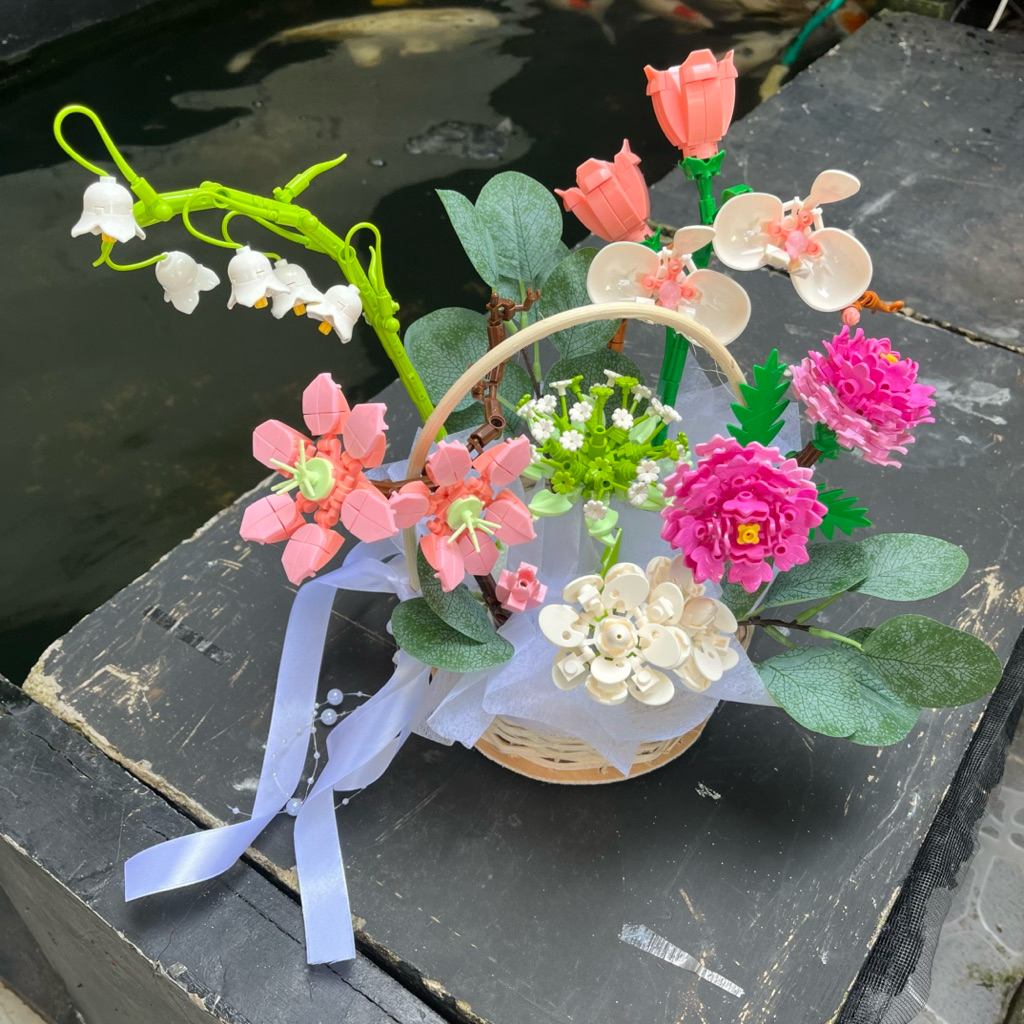 Ready Stok lego bouquet | flower lego | buket bunga lego | buket bunga block | buket bunga wisuda | 