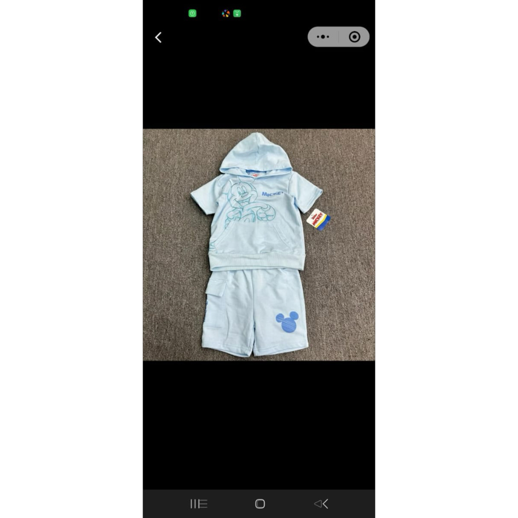 setelan owo pendek hoodie