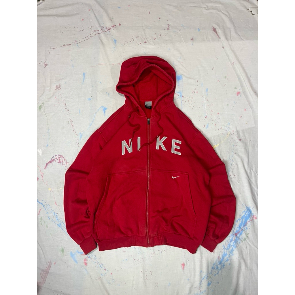 Vintage Y2K Nike Swoosh Small Logo Zip Up Hoodie