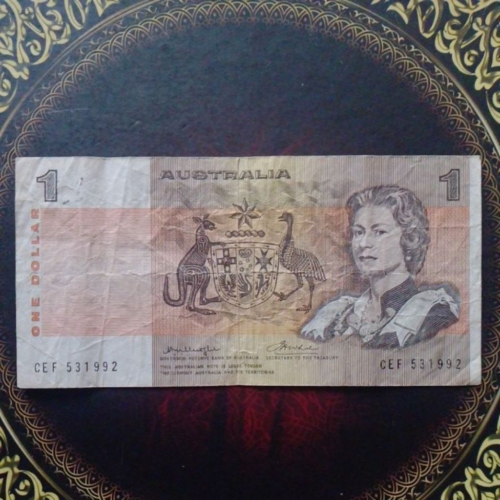 Uang Australia 1 dollar 1973 vf