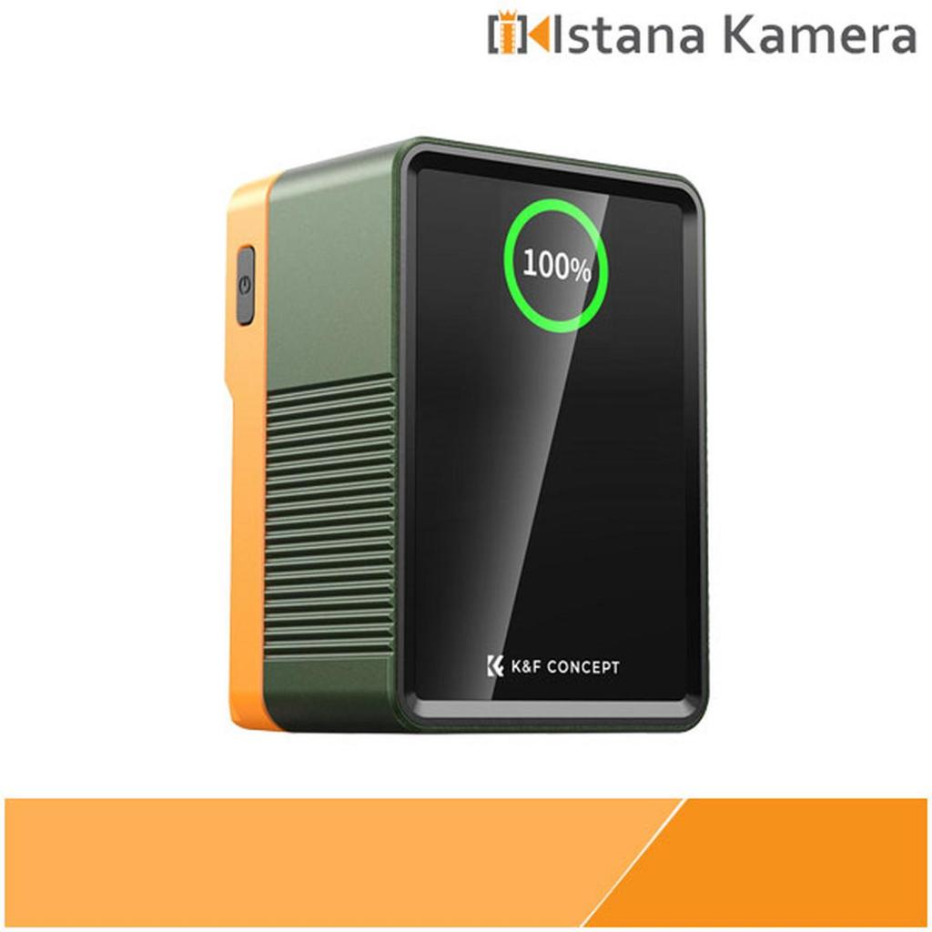 K&F Concept KF28.0024V2 V Mount Battery 99Wh with DC/D-Tap/Dual USB-C/USB-A/TFT Display for Camera C