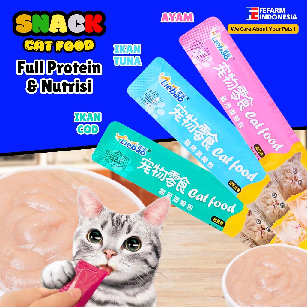 Snack Kucing Nine Lives Creamy Treats 1 Stick Setara Peien Meo Creamy & Bio Creamy FEFARM
