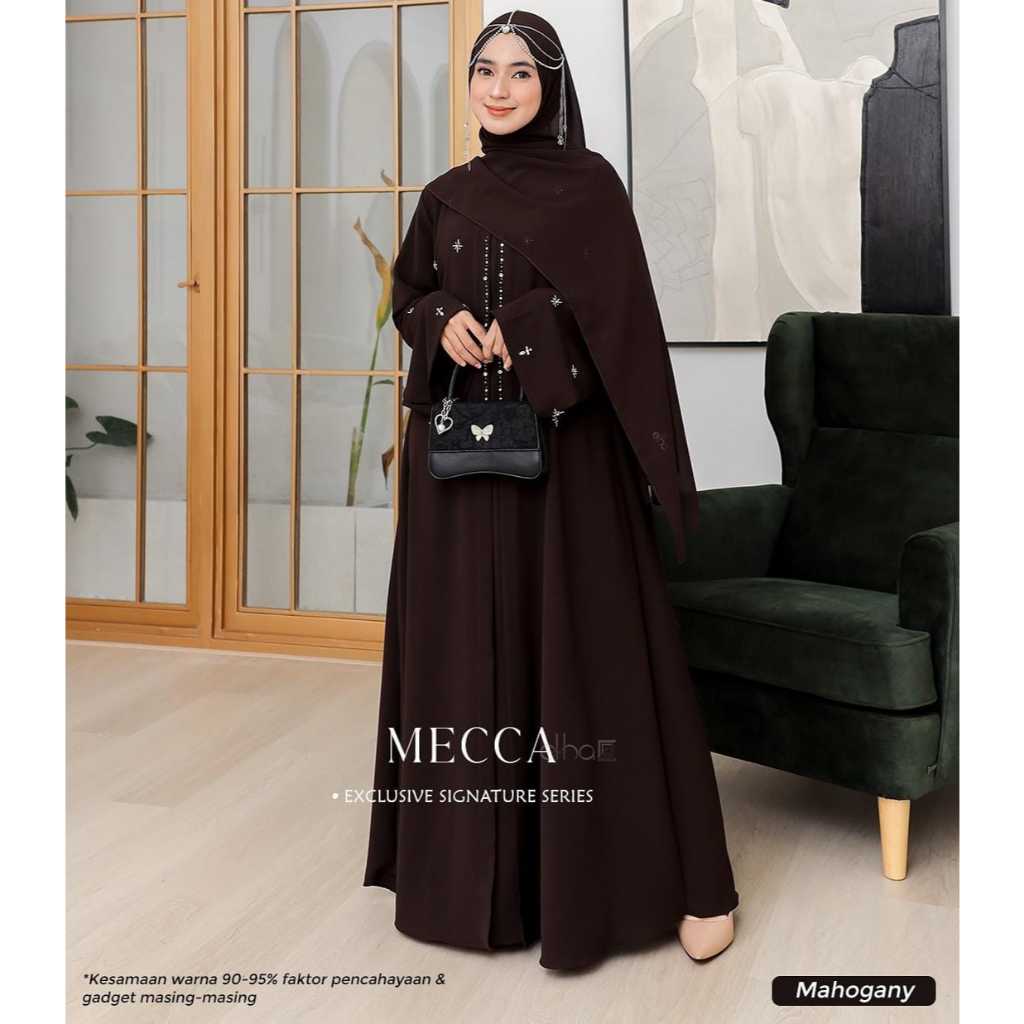 MECCA ABAYA DRESS FULL PAYET BAJU ABAYA TERBARU OUTFIT LEBARAN