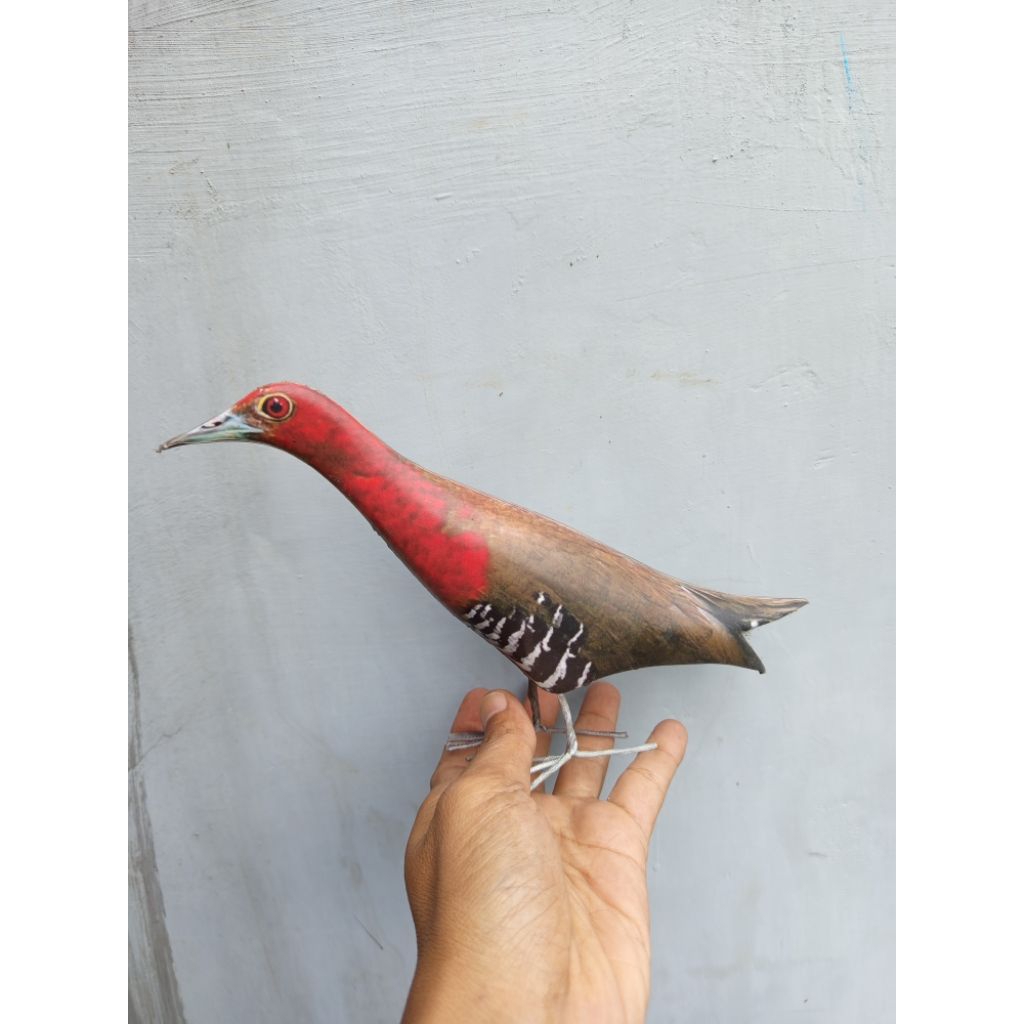 dekorasi taman patung burung tikusan jontrot manuk beker mata merah pikat burung tututan mirip asli