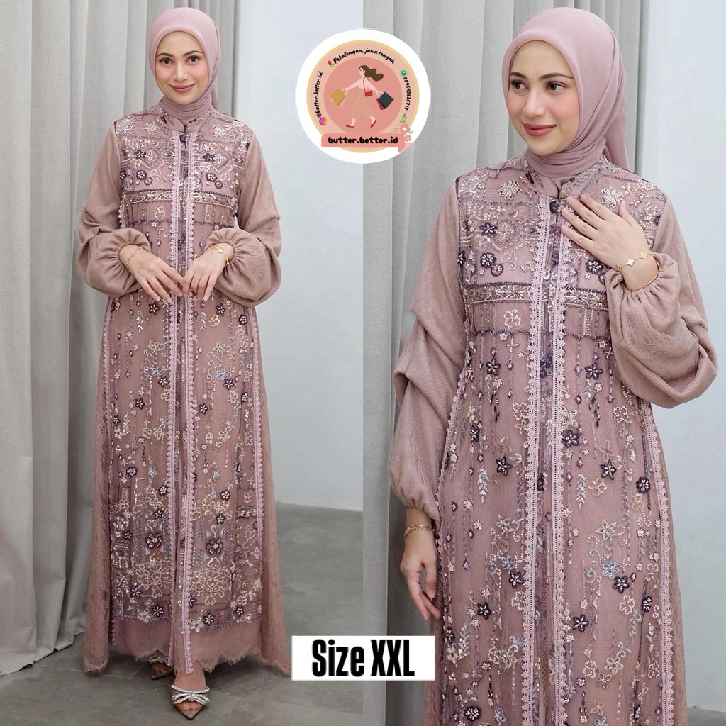 ((SIAP KIRIM)) AMIRA DRESS BY STL | PEONY DRESS BY STL | KARTINI | INARA OUTER NUDE TAUPE A S-M STL 