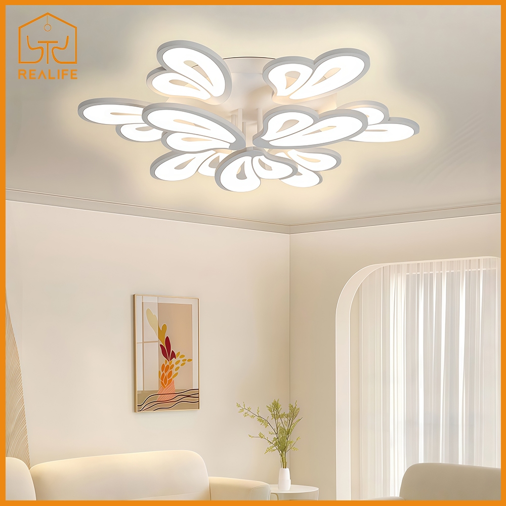 Lampu Ruang Tamu Model Baru Lampu Ruang Besar Gaya Modern Minimalis Bunga Kupu-Kupu Lampu Kamar Tidu