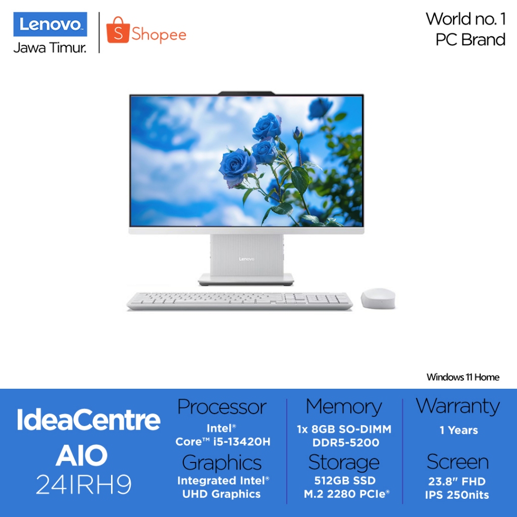 Lenovo IC AIO QFID Core i5-13420H 8GB 512GB Intel UHD Graphics