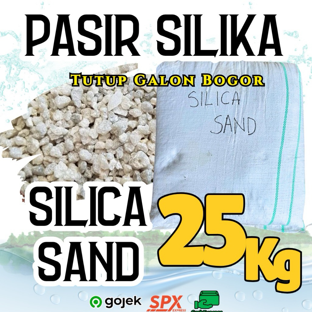 Pasir Silika / Silica Sand / Pasir Silika untuk Filter air isi 25kg