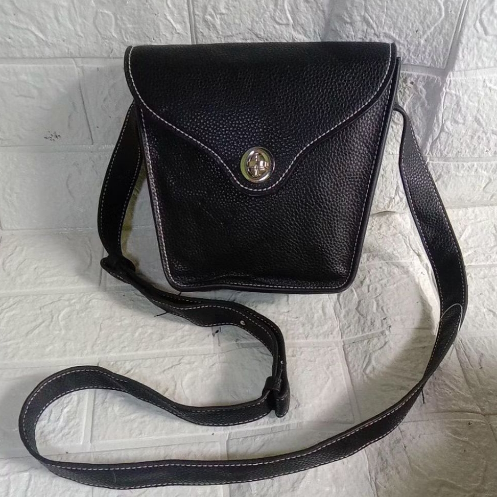 PL SLING BAG MINI PRELOVED TAS SELEMPANG KULIT JERUK SLING BAG SIMPLE